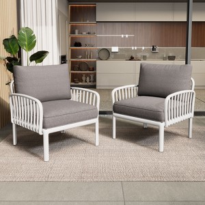 Osparple Waterproof Outdoor Rocking Chai Plastic Outdoor Recliner Chair Modern Outdoor Patio Chairs for Patio, Porch - 1 of 4