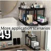 Dish Drying Rack and Under Sink Organizer Rack, Large Dish Rack with Drainboard, 2 Tier Pull Out Cabinet Shelf for Kitchen Storage - 3 of 4