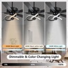Parrot Uncle 52-Inch Modern LED Ceiling Fan with Lights and Remote for Kitchen and Living Room - 4 of 4