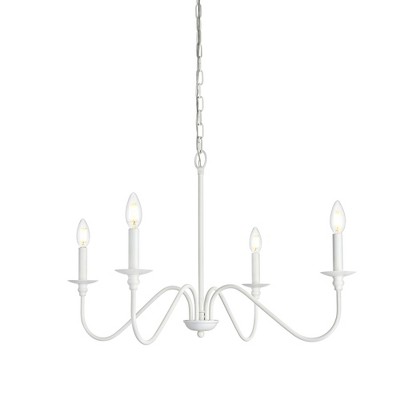Elegant Lighting Rohan 30 inch chandelier in White