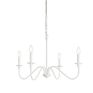 Elegant Lighting Rohan 30 inch chandelier in White - 1 of 4