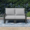 WestinTrends Montara Outdoor HDPE All-Weather Modern Patio Loveseat with Waterproof Cushions - 2 of 4
