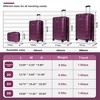 BEAFUP Luggage Sets ABS+PC Hardshell Luggage Hardside Lightweight Durable Suitcase Spinner Wheels Suitcase with TSA Lock (12/20/24/28) - 3 of 4