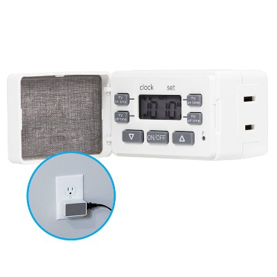 myTouchSmart Indoor Digital 24 Hour 2 Settings Fashion Timer with Cloth Cover