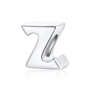 Initial Letter Charms for Women by Ginger Lyne | Italian Style Single Bracelet Charm for her | Sterling Silver Initial A for Charm Bracelet - 1 of 4