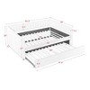 NicBex Twin/Full Size Daybed with Trundle,Linen Upholstered Sofa Bed with Vertical Stripes for Bedroom,Living Room,Apartment - 3 of 4