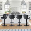 FONTOI Set of 2 Adjustable Bar Stool Faux Leather Upholstered Seat 360 Swivel Ergonomic Design for Dining Room Kitchen Island Bar - 2 of 4