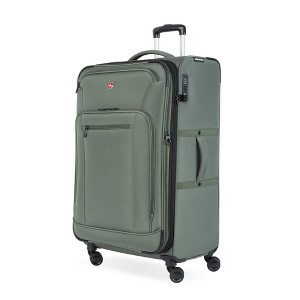 SWISSGEAR Zurich Softside Large Checked Spinner Suitcase - Green