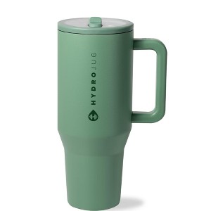 HydroJug Traveler - Water Bottle with Handle & Flip Straw - Leak Resistant Tumbler, Insulated, Stainless Steel & Rubber Base - 1 of 4