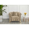 2 Piece Velvet Chesterfield Button-Tufted Sofa Sets for Living Room - 2 of 4