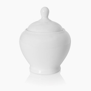 DUKA White Porcelain Sugar Bowl - 1 of 1