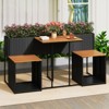 Tangkula Outdoor Convertible Bench 2-in-1 Transforming Picnic Table & Chairs Set w/ Storage - 2 of 4