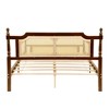 YOOCOZZ Queen Size Pine Wooden Bed with Rattan Headboard and Footboard - 4 of 4