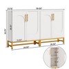 Resenkos Sideboard Buffet, Kitchen Storage Cabinet,Modern Sideboard Buffet Storage Cabinet with Adjustable Shelves,White - 2 of 3