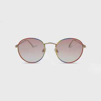 Women's Metal Rimless Beveled Mirror Round Sunglasses - Wild Fable™ Rose  Gold : Target