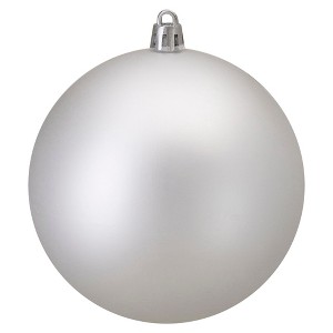 Northlight 4" Shatterproof Matte Christmas Ball Ornament - Silver - 1 of 3