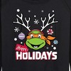 Women's - Teenage Mutant Ninja Turtles - Happy Holidays Lightweight French Terry Wide Neck Long Sleeve Shirt - 2 of 4