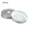 Unique Bargains Regular Leak-Proof Kitchen Mason Jar Lids with Straw Hole 20 Pcs - 3 of 4