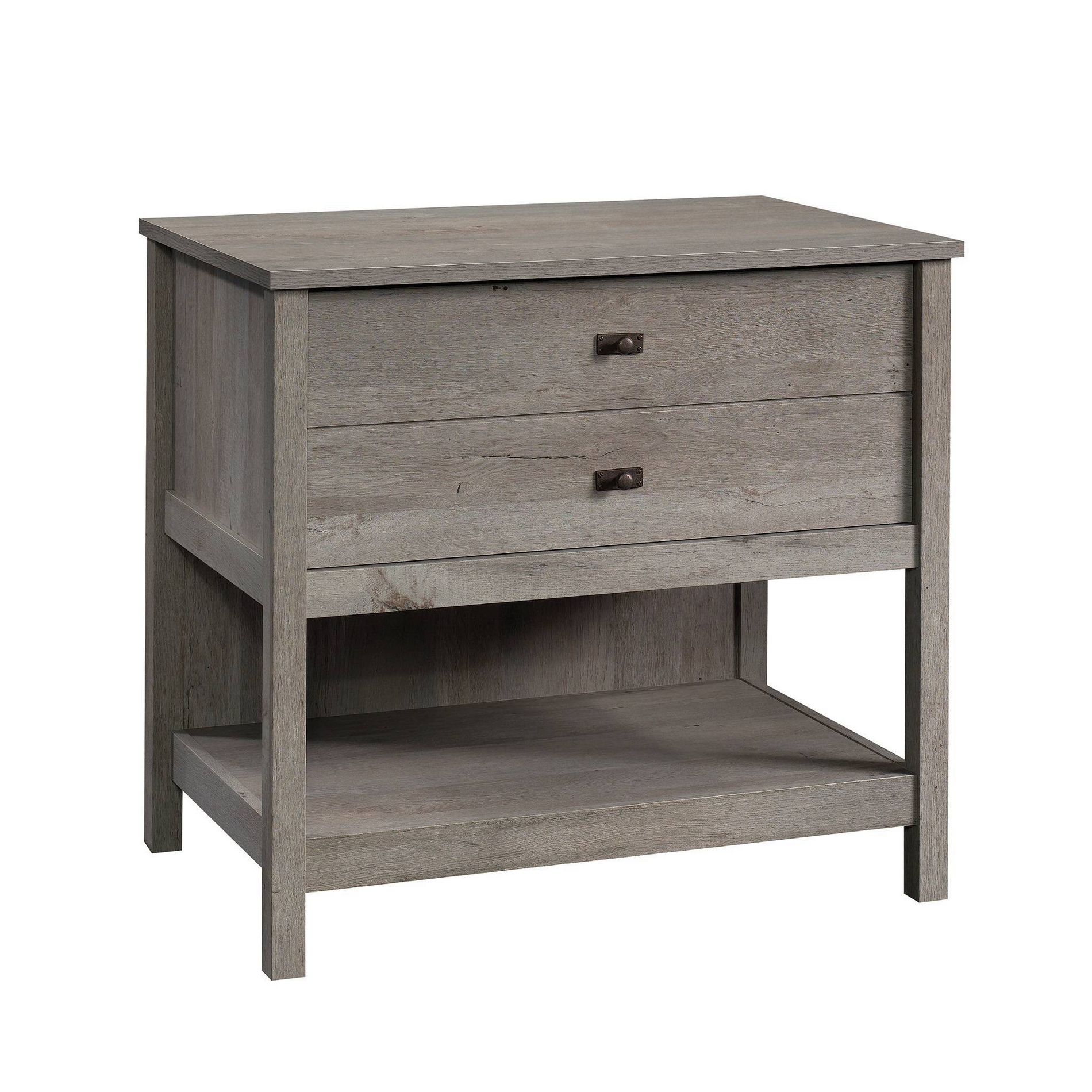 Cottage Road Lateral File Cabinet with Drawer Mystic Oak - Sauder: Home Office Furniture, MDF Construction