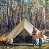 VisioGear Bell Tent for Family Camping, 10-Person Yurt Tent Glamping Bell Tent for Family Outdoor Camping, Beige, 196.75"*196.75"*118" - 4 of 4