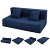 Queen Size Folding Sofa Mattress, Convertible Sofa Bed with Pillow - 3 of 4