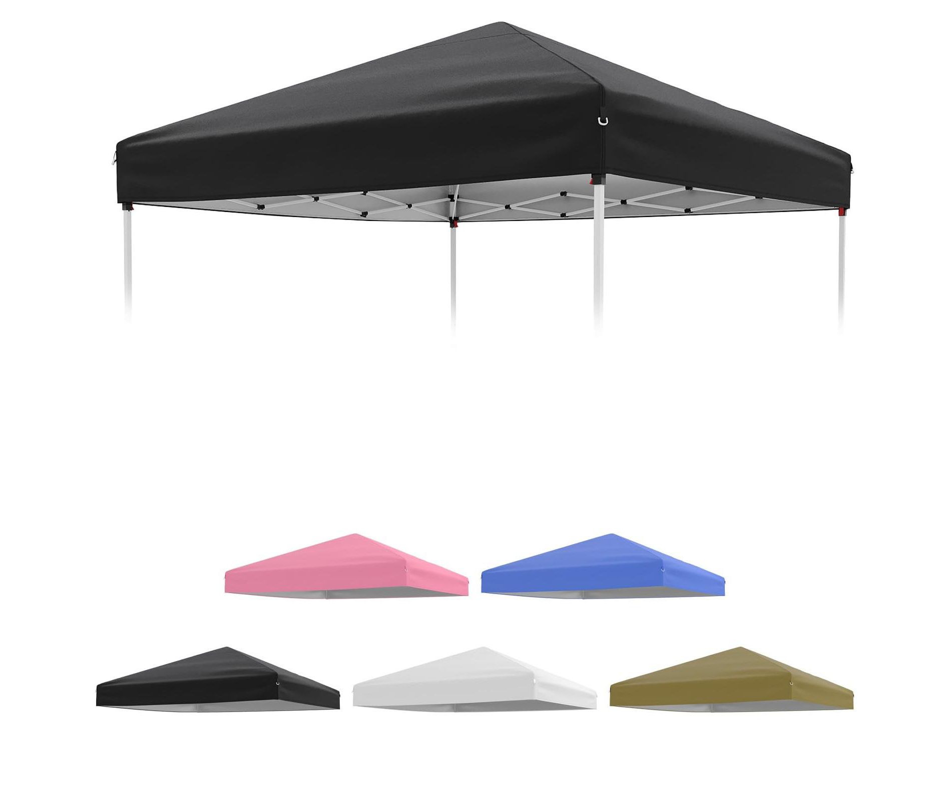 10x10 Canopy Replacement Top - Heavy Duty Waterproof Pop Up Canopy Replacement Top 10x10 for Straight Leg Frame, Vented Tent Cover (Top Only)