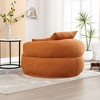 KTMBDW Round Chaise Longue Chair, Modern 50-inch Upholstered Chenille Deep Seat Circle Single Cloud Floor Sofa Chair for Living Room - 3 of 4