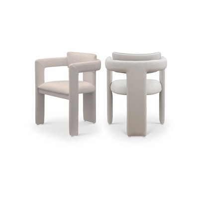 Meridian Furniture,Brenda Vegan Leather Dining Chair, Set of 2
