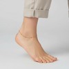 Guili Sterling Silver 14K Gold Plated Bead Link Anklet, Adjustable for Comfort - Perfect for Pairing With Any Summer or Casual Outfit - 3 of 3