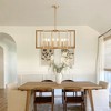 27" Modern Golden Geometric 8-Light Chandelier ¨C Industrial Metal Pendant Light Fixture for Living Room, Dining Room, or Kitchen (Bulb Not Included) - 4 of 4