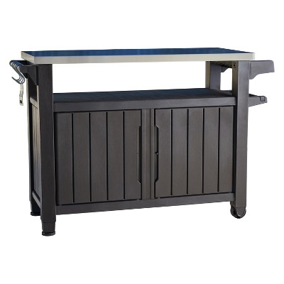 XL Unity Outdoor Patio Prep Station With Storage Brown - Keter