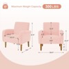 Modern Chenille Fabric Accent Chair, Upholstered Armchair with Solid Wood Legs - Comfy Single Sofa for Reading, Living Room, Bedroom - 2 of 4