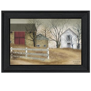 "Old Stone Barn" By Billy Jacobs, Ready to Hang Framed Print, Black Frame - 1 of 4