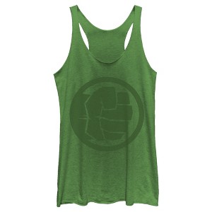 Women's Marvel Hulk Fist Racerback Tank Top - 1 of 3