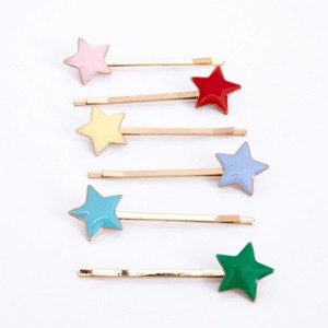 Meri Meri Enamel Star Hair Slides (Pack of 6) - 1 of 4