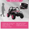 Infans 12V Kids Ride On UTV Electric Off-Road Truck Remote w/ LED Lights & Music Pink - 2 of 4