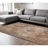 Beige Gray and Taupe Medallion Power Loom Area Rug - 2 of 4
