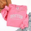 Simply Sage Market Women's Embroidered Boston Massachusetts Long Sleeve Garment Dyed Tee - 3 of 3