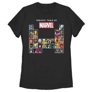 Women's Marvel Periodic Table of Heroes T-Shirt