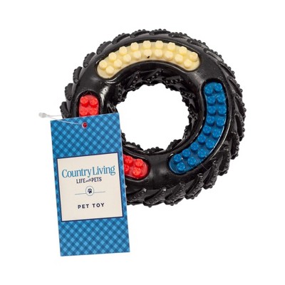 Country Living 'Tire of Fun' Reusable TPR Textured Dog Chew Toy - Durable, Non-Toxic, and Interactive Playtime Companion for Dogs
