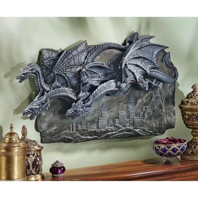 Design Toscano Morgoth Castle Dragons Wall Sculpture