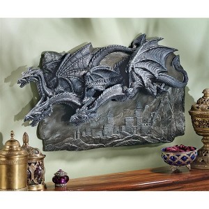 Design Toscano Morgoth Castle Dragons Wall Sculpture - 1 of 3