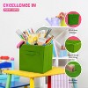 4E's Novelty 6 Packs 11 Inch Rainbow Color Storage Foldable Cube Bins, Colorful Storage Baskets - 2 of 4