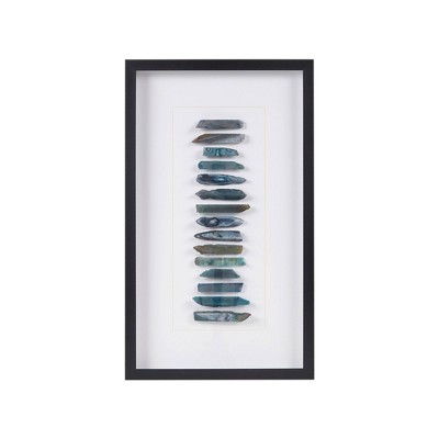 Cerulean Stones Real Natural Agate Framed Shadowbox - Thumbnail 2