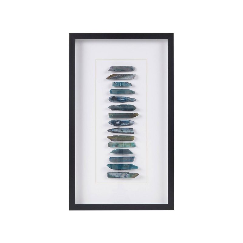 Cerulean Stones Real Natural Agate Framed Shadowbox Blue - Martha Stewart, 3 of 18
