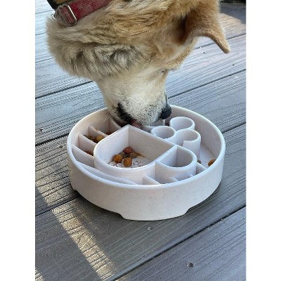 Java Mocha Speckle Slow Feeder Dog Bowl