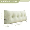 Bekrvio Bed Backrest Headboard Pillow w/ Side Pocket, Wedge Reading Bolster Cushion for Back Support on Bed or Sofa - 2 of 4