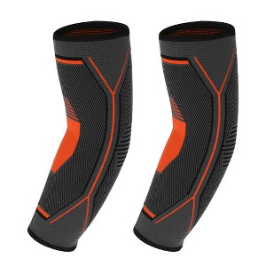 Unique Bargains Elbow Protection Elbow Pads Tightening Breathable Elbow Pad for Sports 1 Pair - 1 of 4