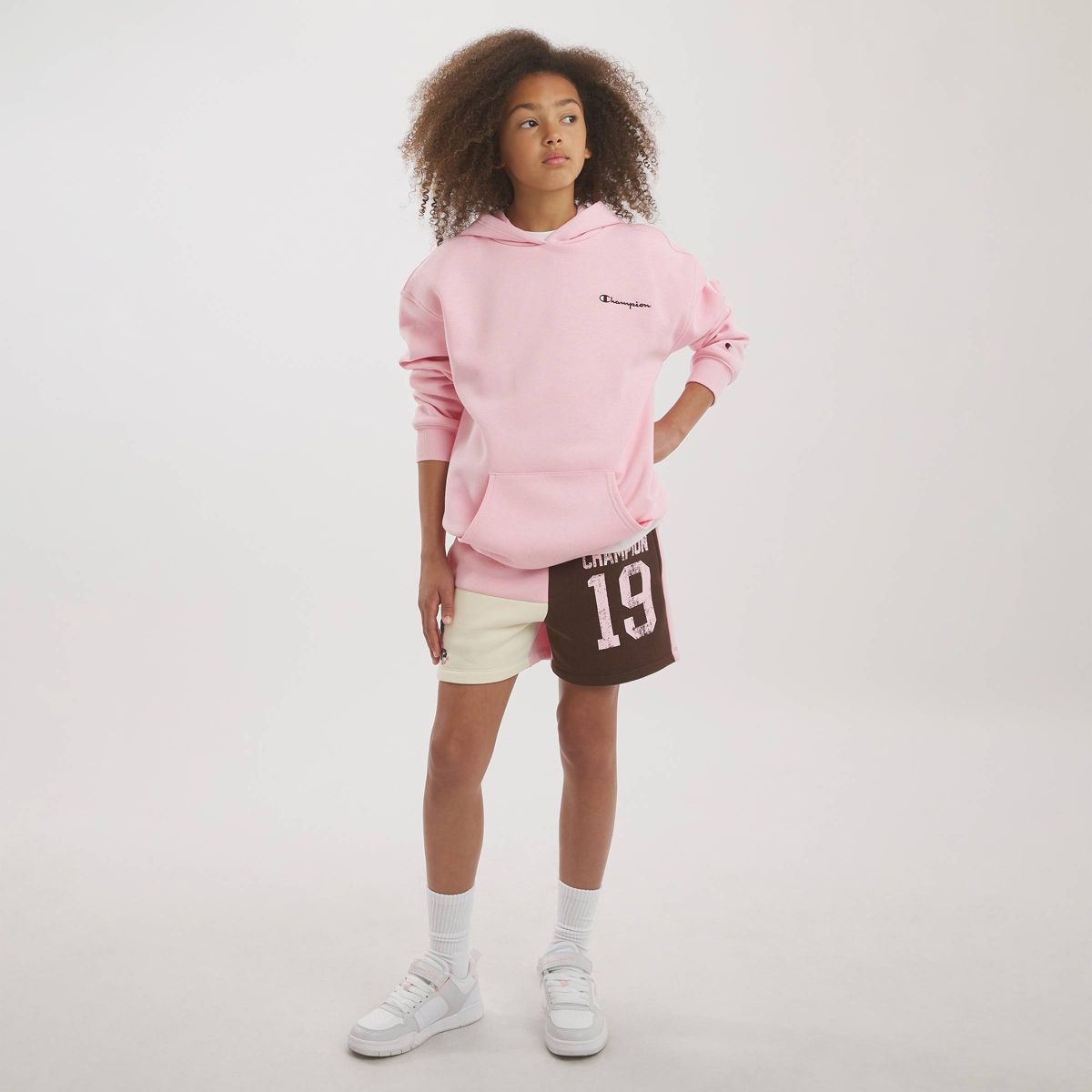 Champion Girls' Oversized Graphic Fleece Hoodie - thumbnail 4