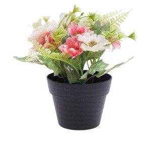 Unique Bargains Artificial Plants Hibiscus Plastic 4.33"x4.33"x7.48" 1 Pc - 1 of 4